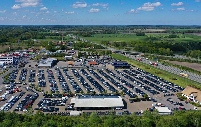 Luftaufnahme des Gelände von DAT Autohus